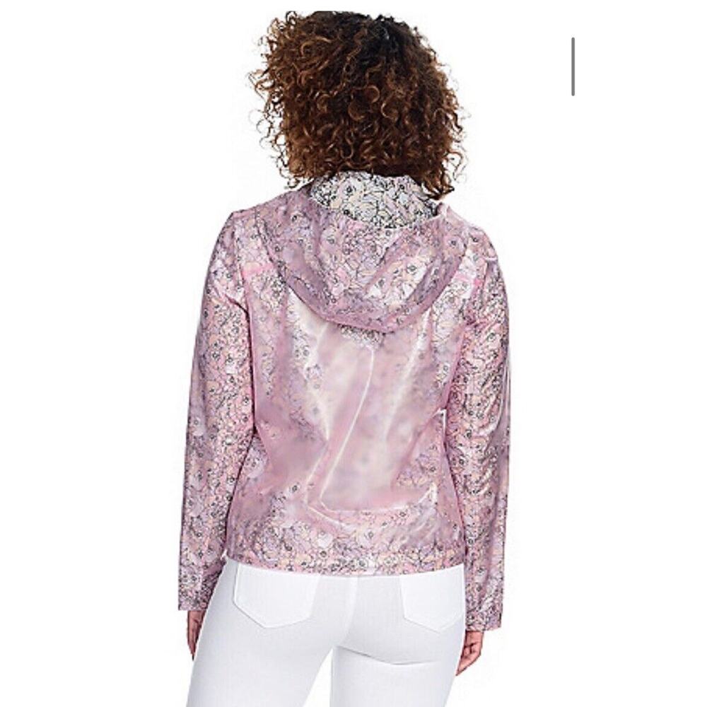Coffeeshop New York Women’s Lined Rain Jacket Floral Size 1X - Picture 2 of 13
